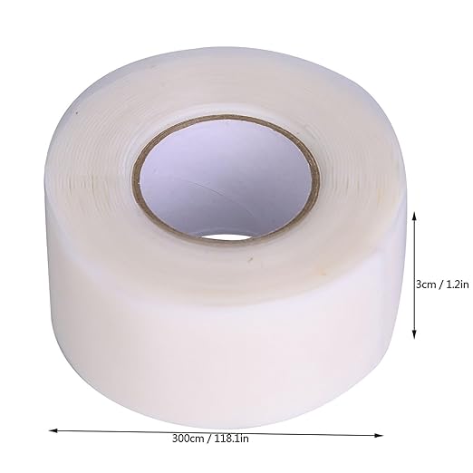 Tape Strong Adhesion PVC PPR Pipes Repairing Supplies White Red Quick Seal No Replacement Needed Flexible Durable for Home Plumbing Leak Fix (White)