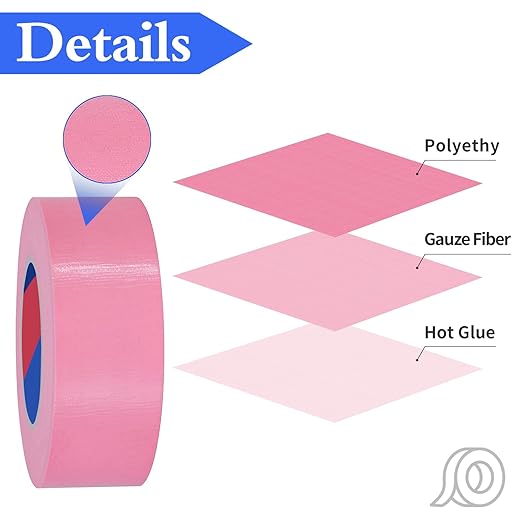 Pink Heavy Duty Duct Tape, 2 Inch x 55 Yards, Industrial Grade Waterproof & UV Resistant, Strong Adhesive for Indoor Outdoor Repairs, Crafts, Home Improvement, Moving Packing and DIY Projects