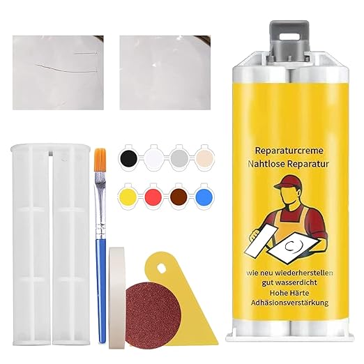 Tile Repair Kit, 2026 New Porcelain Tile Stone Crack Repair Kit (6 Color Match), Ceramic, Granite and Marble Repair Professional Kit for Kitchen Bathroom Balcony