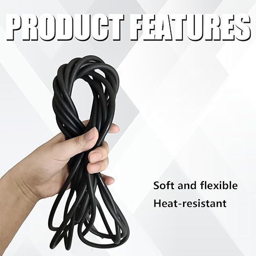 Backer Rod 1/4 Inch, EPDM Rubber Foam Caulk Saver 16.4' Black Weather Strip Seal for Concrete Joints, Wall Cracks, Driveway and Joint Fillers.