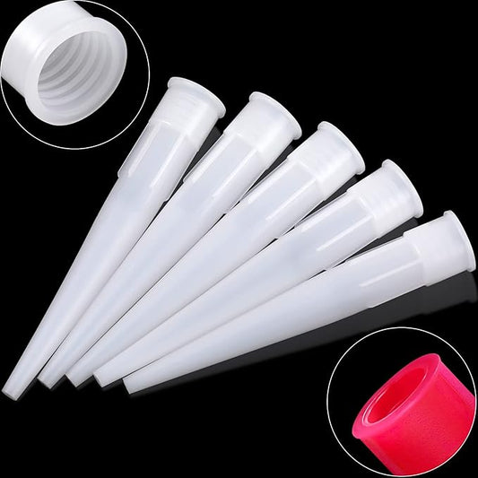 40 Pieces Caulk Extension Nozzle Plastic Nozzles Caulk Gun Replacement Saving Cover Applicator Replacement Extension Tool Supplies Applied in The Construction