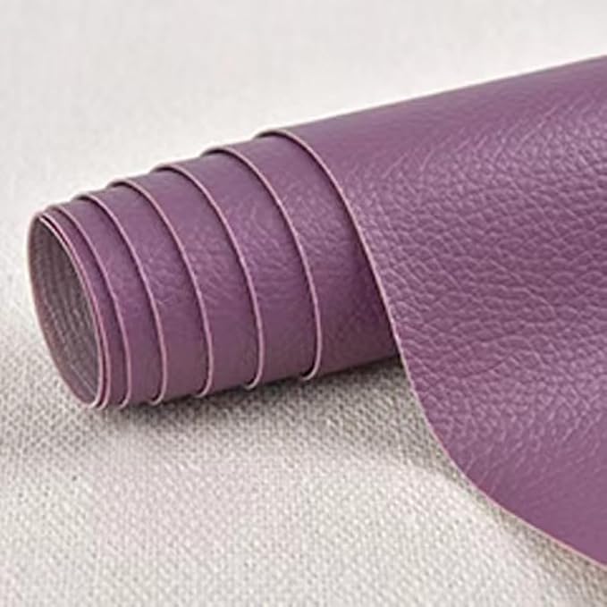 Self Adhesive Leather Repair Patch,Leather Repair Patch Tape Kit,Vinyl Repair Patches Waterproof for Couches,Furniture,Kitchen Cabinets,Car Seats (Light Purple,19.69"×53.94")
