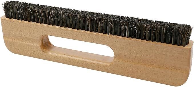 KUMGROT Wall Paper Removal Supplies Wallpaper Smoothing Brush Wallpaper Paste Brush Wallpaper Hanging Tool 4-Row Horse Hair Brush with Wood Handle for Tile Grout Cleaning Scrubbing (W03)