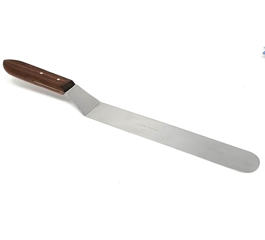 A2Z Scilab Brand Engineering Classic Offset Caulk Tooling Spatula, Stainless Steel (12 Inch Long Offset Blade)