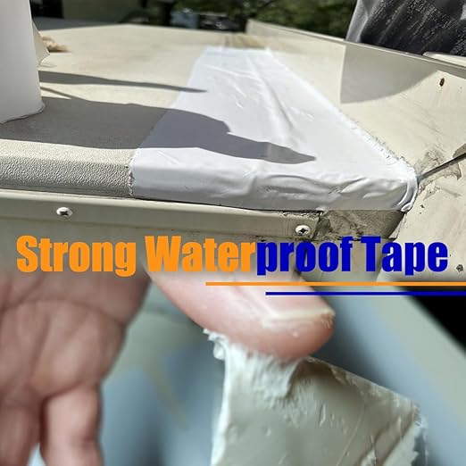 RV Roof Sealant Tape, Repair Tape White 4" x 16.4' Waterproof Seal Tape UV & Weatherproof Sealant Roofing Tape for RV Repair, Window, Boat Sealing, Truck Stop Camper Roof Leaks