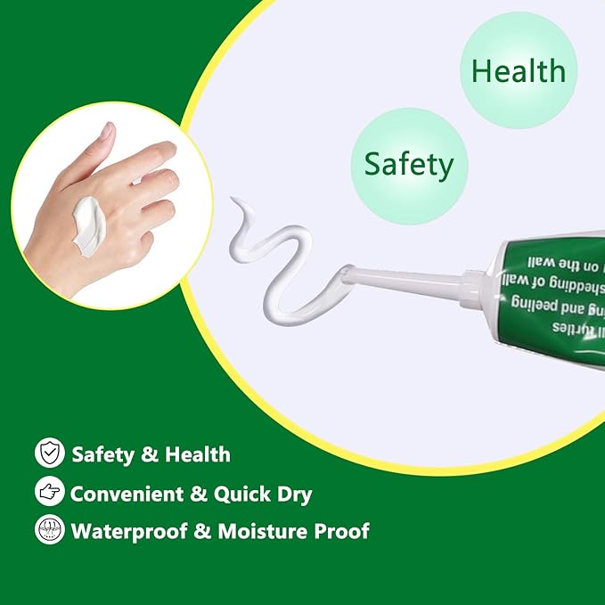 Wall Patch Repair Kit, 500g Wall Mending Agent Drywall Repair Putty & 8 Inch Mesh Drywall Repair Kit, with Scraper and Sandpapers.