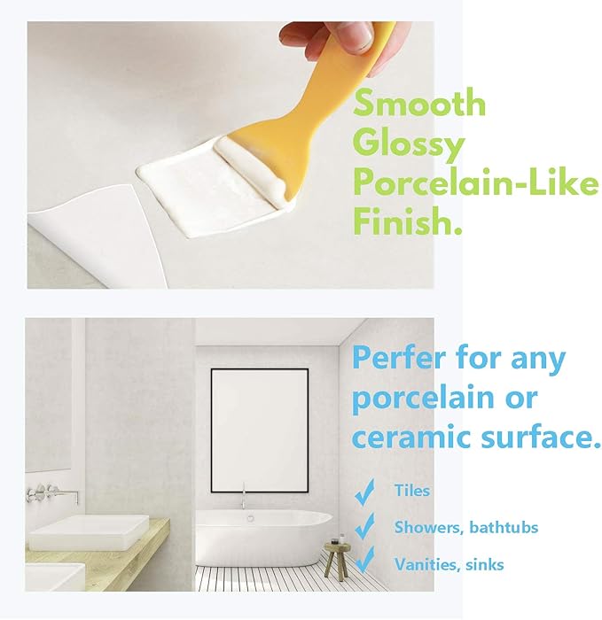 NADAMOO Tub and Tile Repair Kit White Tile Shower Repair Kit for Fiberglass Porcelain Ceramic Acrylic Stone, Fix Crack Chip Scrap Hole - 3.5 Oz