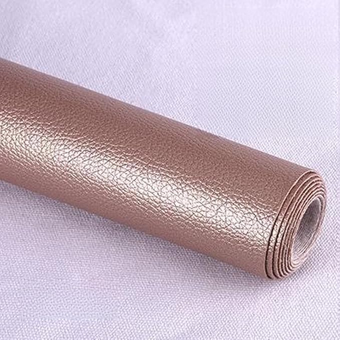 Leather Repair Patch Tape Kit,Self Adhesive Leather Repair Kit for Furniture,Vinyl Repair Kit for Couch,Sofa,Car Seats,Office Chair Luggage (Rose Gold,16.93"×78.74")