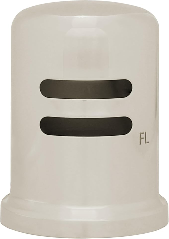 Westbrass A201-1-05 1-3/4" x 2-3/4" Solid Brass Air Gap Cap Only, Skirted, Polished Nickel