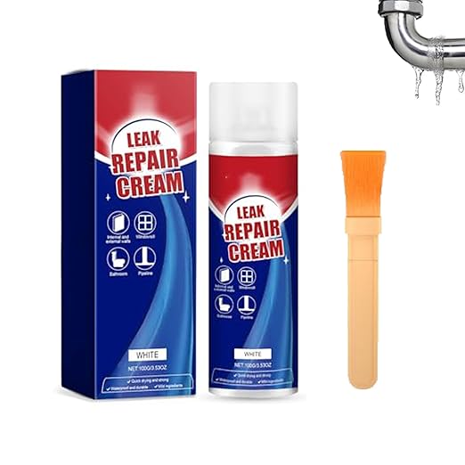 Leak Repair Waterproof Sealant Spray, Leak Repair Cream, Fast Drying Transparent Sealant Liquid, Multi-Surface Indoor and Outdoor Waterproof Coating, for Gutter, Repairs Roof, Drainpipe (White)
