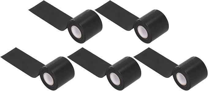 5pcs Air-Conditioner Pipe Tapes Oil- Tube Pipe Wrapping Tape Protective Tape Leakage Repair 6cm Width (Black)