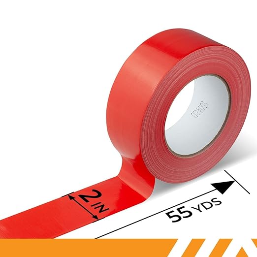 GTSE Red Duct Tape, 2 Inches x 55 Yards (164 ft), Heavy Duty, Waterproof Repair Tape for Indoor or Outdoor Use, 2 Rolls