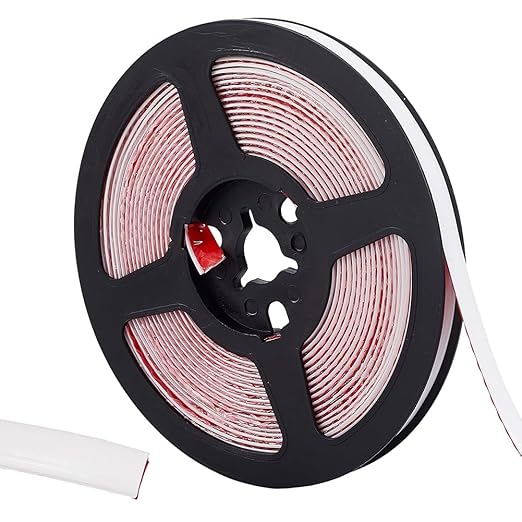 CRASPIRE 20Ft x 1/3" Caulk Strip Self Adhesive Caulking Sealing Tape for Bathroom Waterproof White Narrow PVC Ceramic Corner Tile Gap Sealant Molding Trim Edge Decorative for Kitchen Toilet Bathtub
