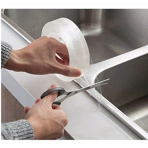 Clear Caulk Strip, 2 Inch x 33 Feet Self Adhesive Caulk Tape Caulking Sealing Tape for Kitchen Countertop Sink Bathtub Bathroom Shower Toilet and Floor Wall Edge Protector