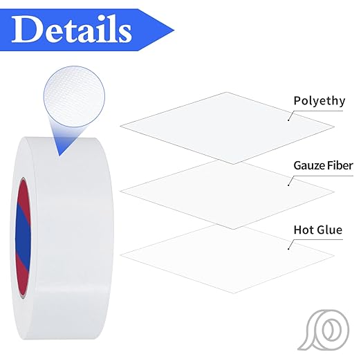 White Heavy Duty Duct Tape, 2 Inch x 55 Yards, Industrial Grade Waterproof & UV Resistant, Strong Adhesive for Indoor Outdoor Repairs, Crafts, Home Improvement, Moving Packing and DIY Projects