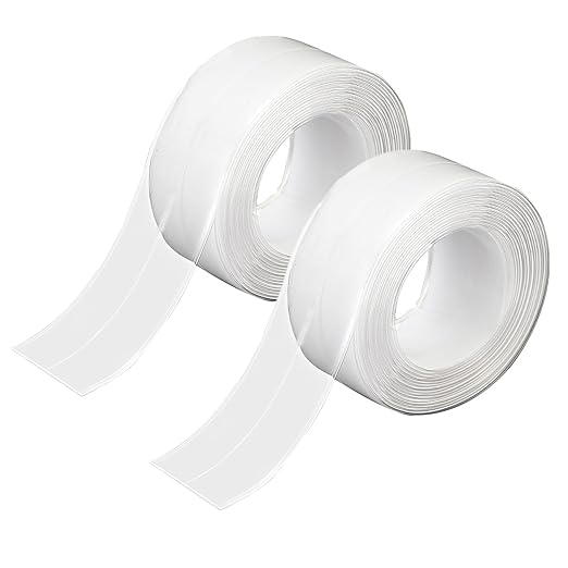 Traditional Caulking Replacement - Caulk Tape Waterproof Self Adhesive for Toilet, Bathroom, Bathtub & Floor Wall Edge Protection