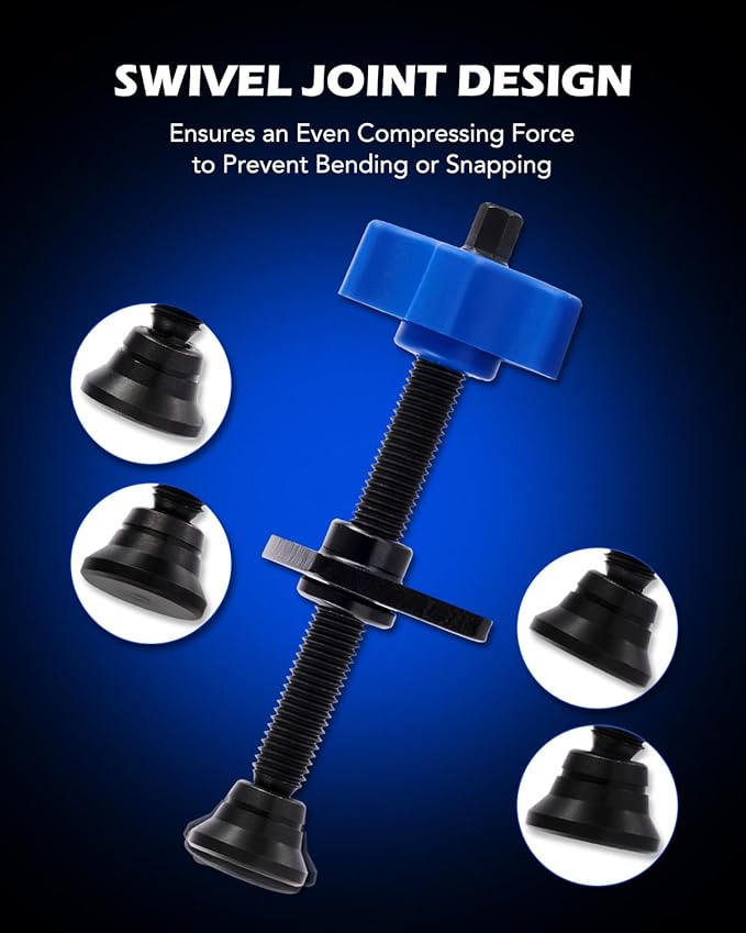 Orion Motor Tech Heavy Duty Brake Pad Spreader, Disc Brake Pad Tool Brake Piston Compressor Tool, Universal Brake Piston Tool with Solid Steel Swivel Joint for Car Light Truck with Caliper Hangers