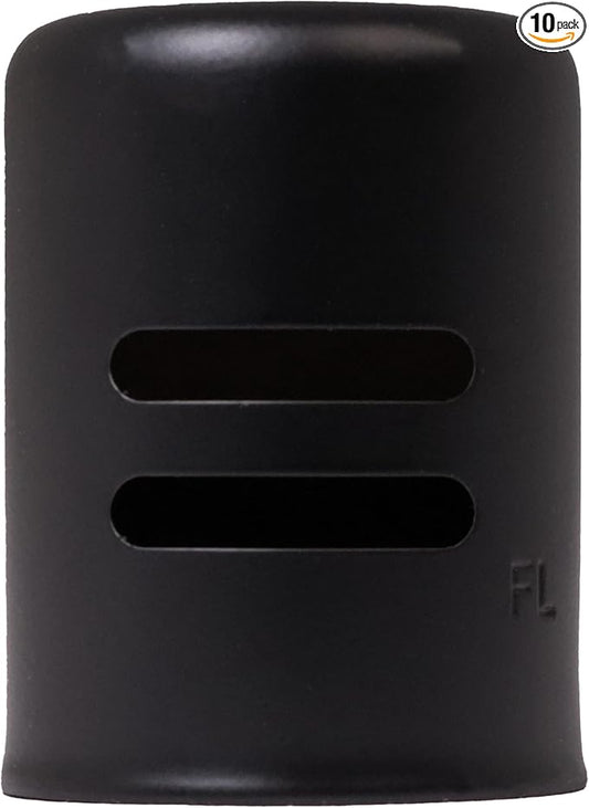 Westbrass D201-10-62 1-5/8" x 2-1/4" Solid Brass Air Gap Cap Only, Non-Skirted, Matte Black (10-Pack)