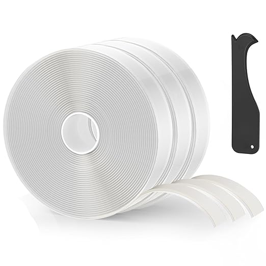 Butyl Tape 3/4" x 30 Ft White – Non-Hardening Waterproof Sealant Tape for RV Window Glazing, Roof Leak Repair, Pipe Plumbing Fixtures & EPDM Roof Patching – Premium Butyl Caulk Tape (3 Pack)