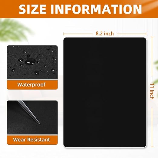 BSZHTECH Leather Repair Tape, Self-Adhesive Leather Repair Patch for Couch Furniture Sofas Car Seats, Advanced PU Vinyl Leather Repair Kit(Black,2Pcs 8.2X11 inch)