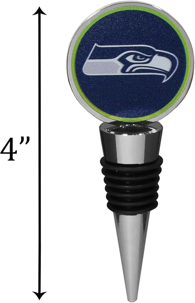 Siskiyou NFL Seattle Seahawks Logo Wine Stopper, One Size, Team Colors