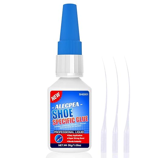ALECPEA 30g Shoe Glue - Flexible Instant Adhesive for Sole Repair & Restoration - Waterproof Heavy Duty Sneaker Glue for Boots, Heels, Hiking Shoes, Leather & Rubber - Sets in 15 Seconds