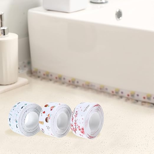 Artilife Caulk Tape,Toilet Caulk Strip,Decorative White Caulking Tape Self-Adhesive Waterproof Sealing Tape,Professional Seam Strips,Toilet Base Sealer Strip