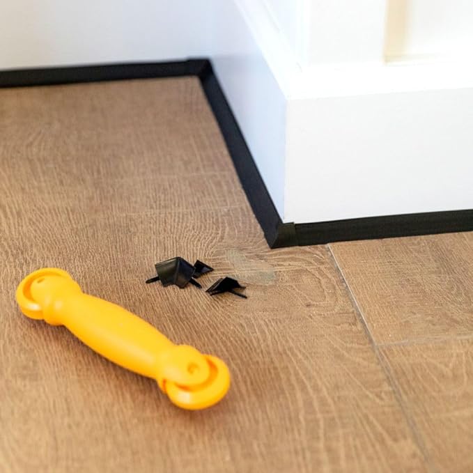 InstaTrim INCAPBLK10 Wide End Cap Pieces Moldings & Trims, Black