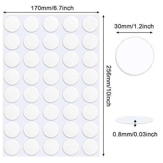 JANYUN 140 Pcs Double Sided Sticky Dots Removable 30 mm Round Putty Sticker