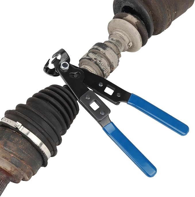 ReluxGo CV Axle Boot Clamp Pliers Tool with a 1/2" Torque Wrench for Ear-Type Clamp Crimping or Removal on VW, Audi, BMW, Mercedes, Honda, Mazda Vehicles
