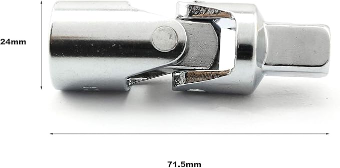 heyous 3pcs Universal Joint Set, 1/4, 3/8 & 1/2 in. Drive, Flexible Ratchet Angle Extension Bar Socket Adapter
