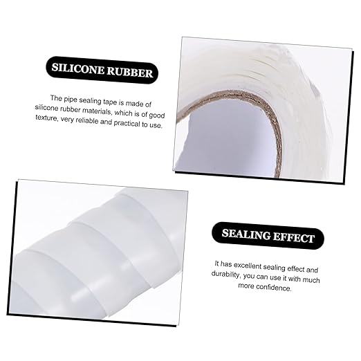 TEHAUX 4pcs Flex Rubberized Sealing Tape Self-Adhesive Leak Repair for Plumbing Outdoor Use and Pipe Fixes