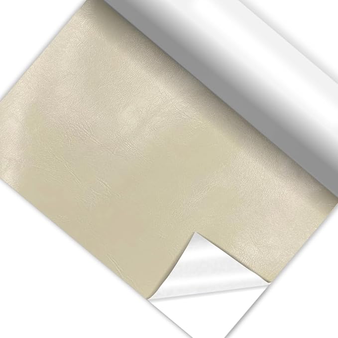 8x47 Inch Leather Repair Tape,Self Adhesive Leather Patches for Furniture,Vinyl Repair Kit for Couches,Bed,Car Seats,Chair (Beige)