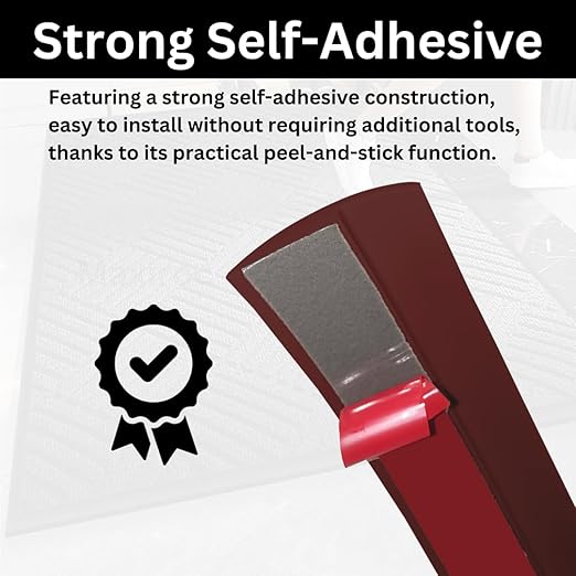 Maxiroc Floor Transition Strip Self Adhesive Carpet Wood Tile Vinyl Flooring Laminate Transition Cover Edge Trim Gap Doorway Threshold for Uneven Floors Heights Within 5 mm (120 inches, Red Wine)