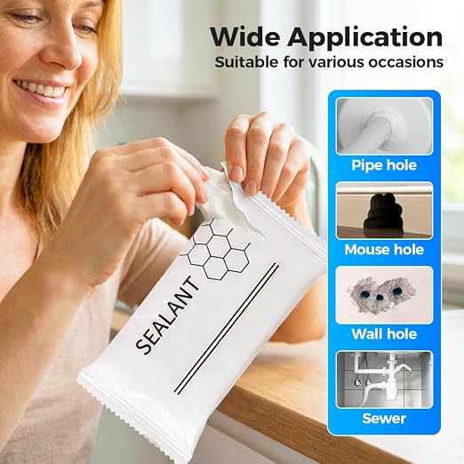 Kruggo New Type Waterproof Sealant Mastic, 2026 Upgraded Faster Drying Repair Sealing Clay, Quick Repair Putty for Drain Pipe Connection, Wall Holes, Air Conditioning Holes (3PCS)