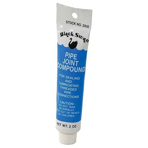 Black Swan Pipe Joint Compound -Soft-Set Pipe Thread Sealant – Non-Hardening - Reliable Leak Prevention - Drip-Resistant – 2oz Tube