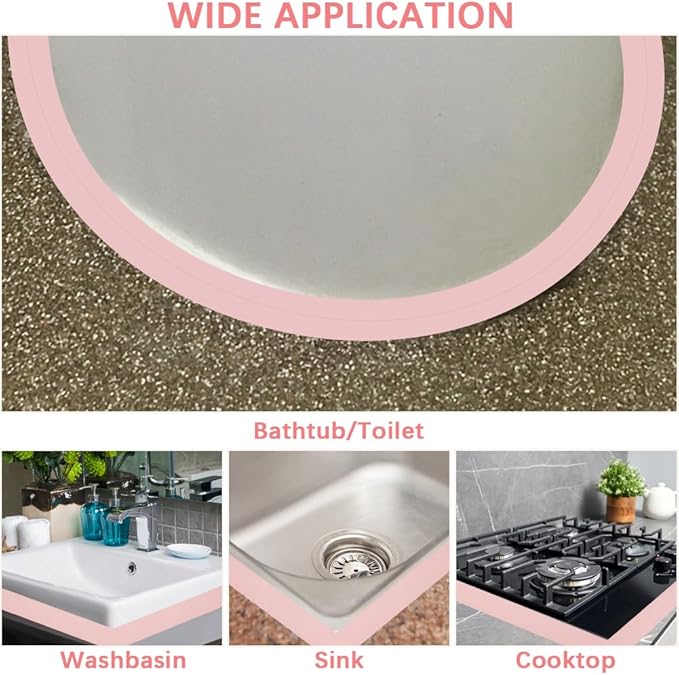 CRASPIRE 10.5 Feet Bath Sealant Strip Pink Sealing Tape PVC Waterproof Self Adhesive Kitchen Toilet Bathtub Surround Edge Corner Protector Caulking Decorative Tape for Bathroom Floor Caulk Sink Shower
