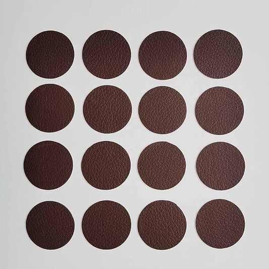 Round Leather Repair Patch for Furniture, Tape Self Adhesive for Couches Car Seat Sofa Jackets Handbags (OneSize,Dark Brown)