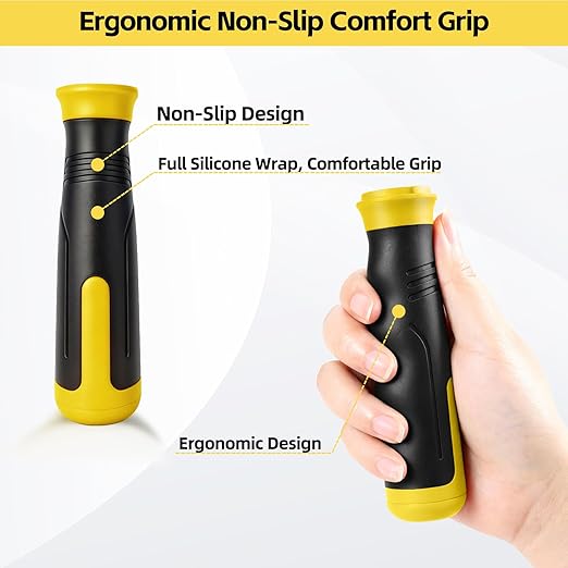 12pack Caulking Tool Kit, Multifunctional Caulk Remover Tool, Grout Removal Tool, Silicone & Grout Cleaner for Bathroom, Shower, Tile, Window, Household Caulk Kit(Yellow)