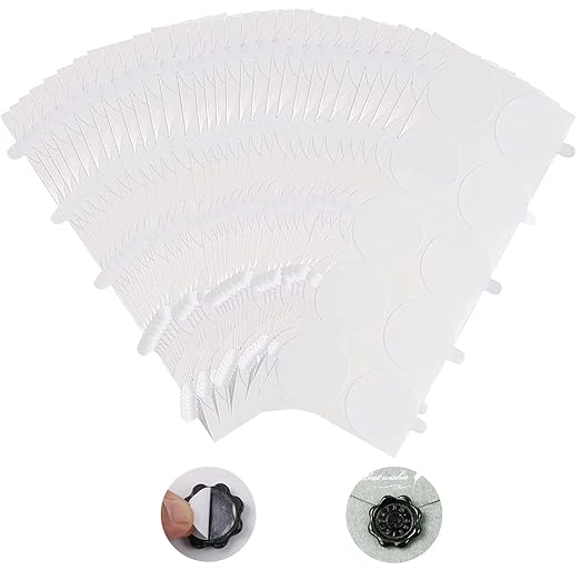 300PCS 1inch Double Adhesive Dots, Clear Round Sticky Tack, Putty Wax Seal Backing for Wax Seal Stickers