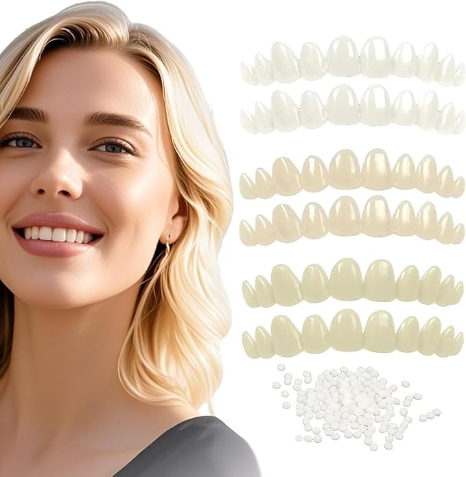 Tooth Repair Kit，Temporary Natural Shade for Filling The Gap, Moldable Thermal Beads Replacement Kit Replace The Missing or Broken Tooth-6PCS-TK05
