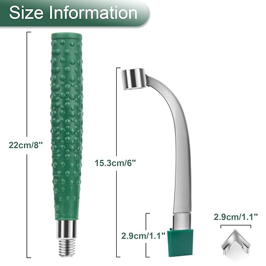 Caulk Remover Tool, Detachable Caulk Removal Tool Big Size with 5 Replacement Stainless Steelhead, Glass Glue Angle Caulking Remover Scraper for Bathroom, Shower,Kitchen, Floor, Window