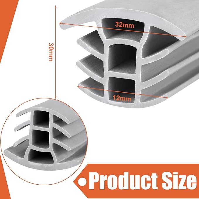Kingdder Concrete Expansion Joint Filler Driveway Crack Filler Flexible EPDM Rubber Strip for Concrete Crack Repair Replacement Weather Aging Resistance Expansion Joint(1'' Wide, 50 ft Long)