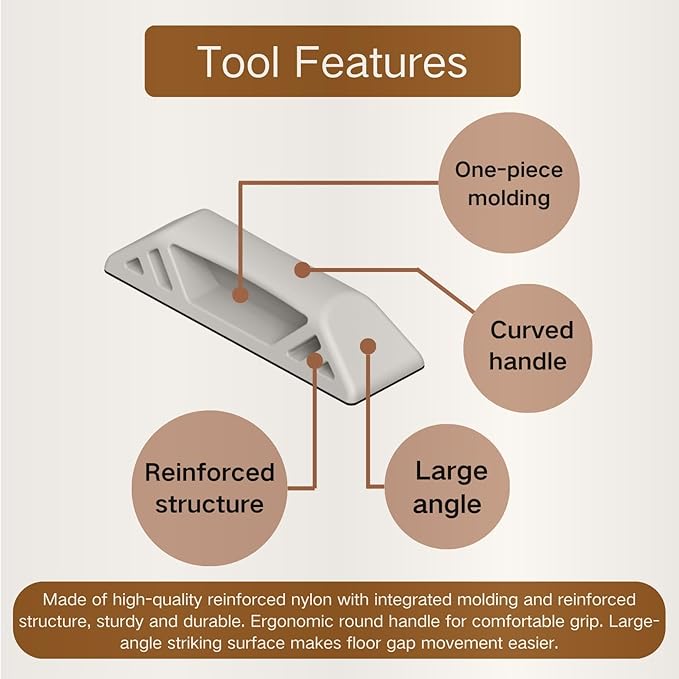 Floor Gap Fixer Tool, New Type, Heavy Duty LVP Installation Kit with 3 Reusable Pads & Plank Grabber with Storage Bag, Suitable for LVP, Laminate and Wood Flooring
