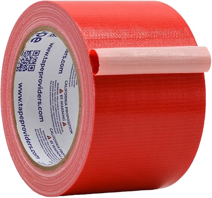 WOD DTC10 Advanced Strength Industrial Grade Red Duct Tape, 3 inch x 60 ft. Waterproof, UV Resistant For Crafts & Home Improvement