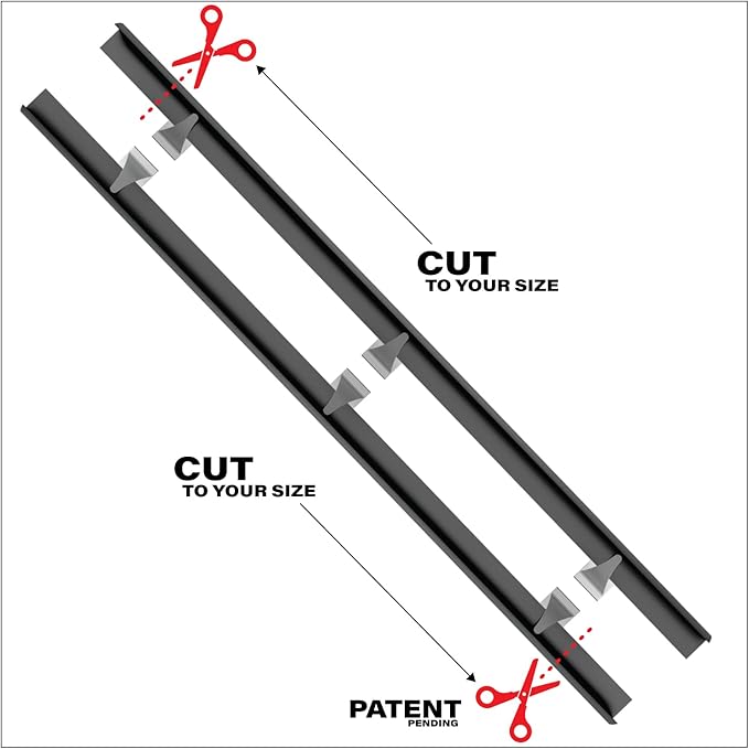 Silicone Stove Gap Covers | Fills Gaps up to 0.75”| Guard With Stainless Steel Clips Fills Gaps Between Countertop And Stove | Oven Side Gap Filler | (2 Pcs, Black)