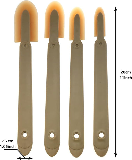 4PCS Rubber Caulking Scrapers Reusable Sealant Scraper 4 Size Caulk Finishing Tool Multipurpose Caulk Remover Smoothing Tool Suitable for Tiles Bricks Kitchen Bathroom
