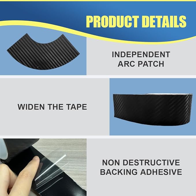 Car Sunroof Seal Strip, Waterproof Carbon Fiber Car Roof Window Edge Sealant Tape, Self-Adhesive Auto Weather Stripping, Vehicle Sunroof Leak-Proof Protection Trim for Trucks, SUVs (6M-19.7Ft)