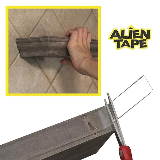 ALIEN TAPE Heavy Duty Double Sided Tape, Nano Tape, Feet Clear Adhesive Tape for Poster Photo Wall Decor As Seen on TV, (4 Rolls - 40 Feet)