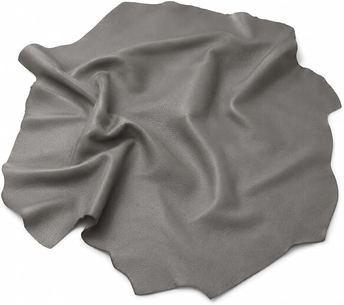 REED Leather HIDES - Cow Skins (10 Square Foot, Gray) | Arts and Crafts